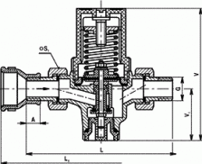 Regultor vstupnho tlaku pre vodu